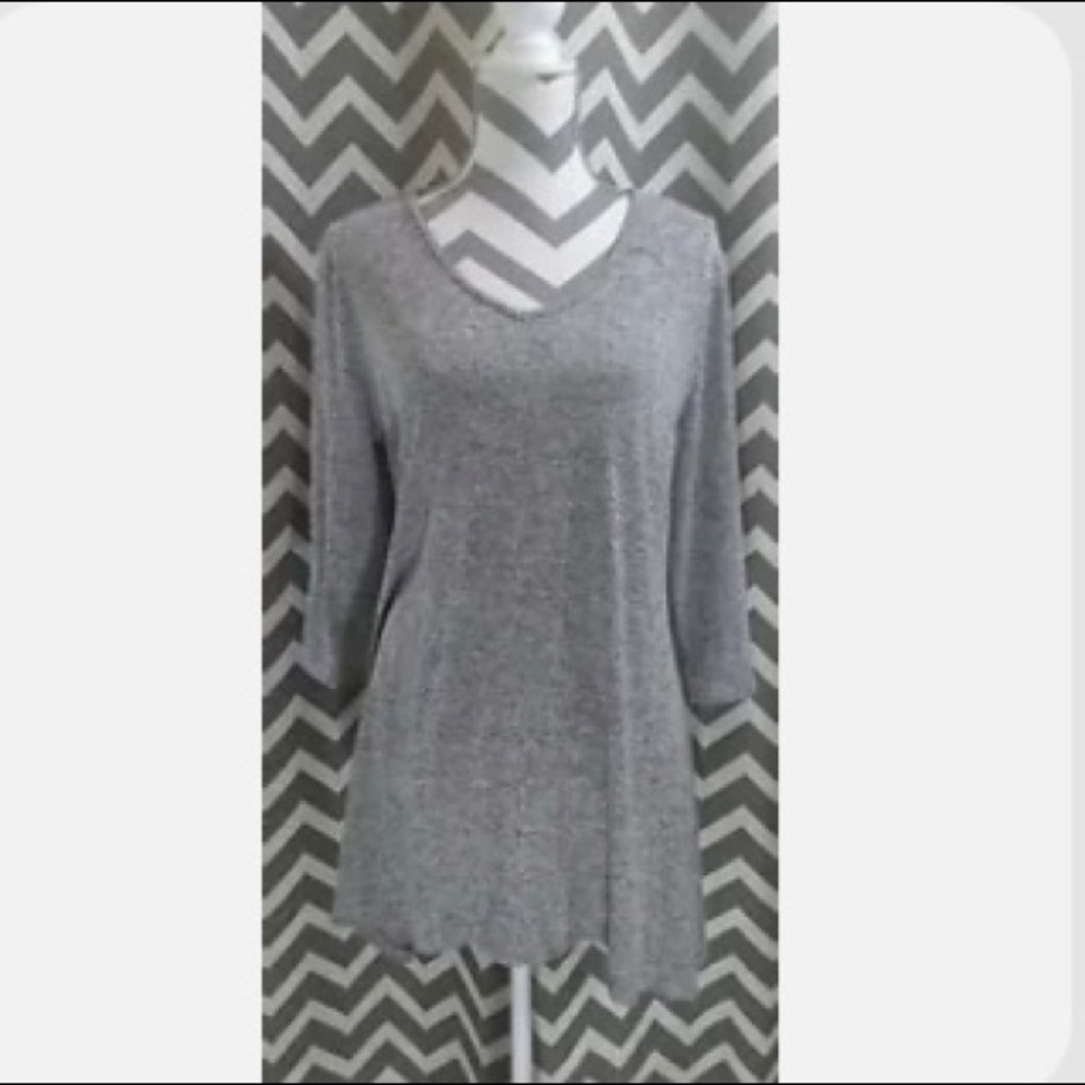 Obsession grey scoop neck knit tunic